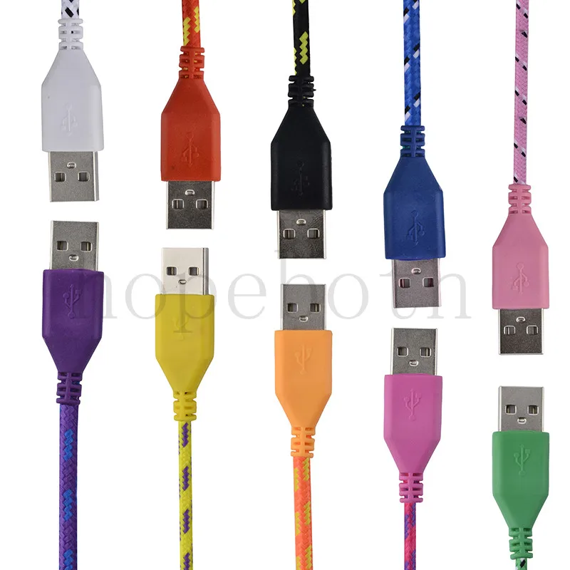50 шт./лот для iPhone 7 USB кабель нейлоновый Плетеный 8 контактный зарядный 1 м 2 3 шнур