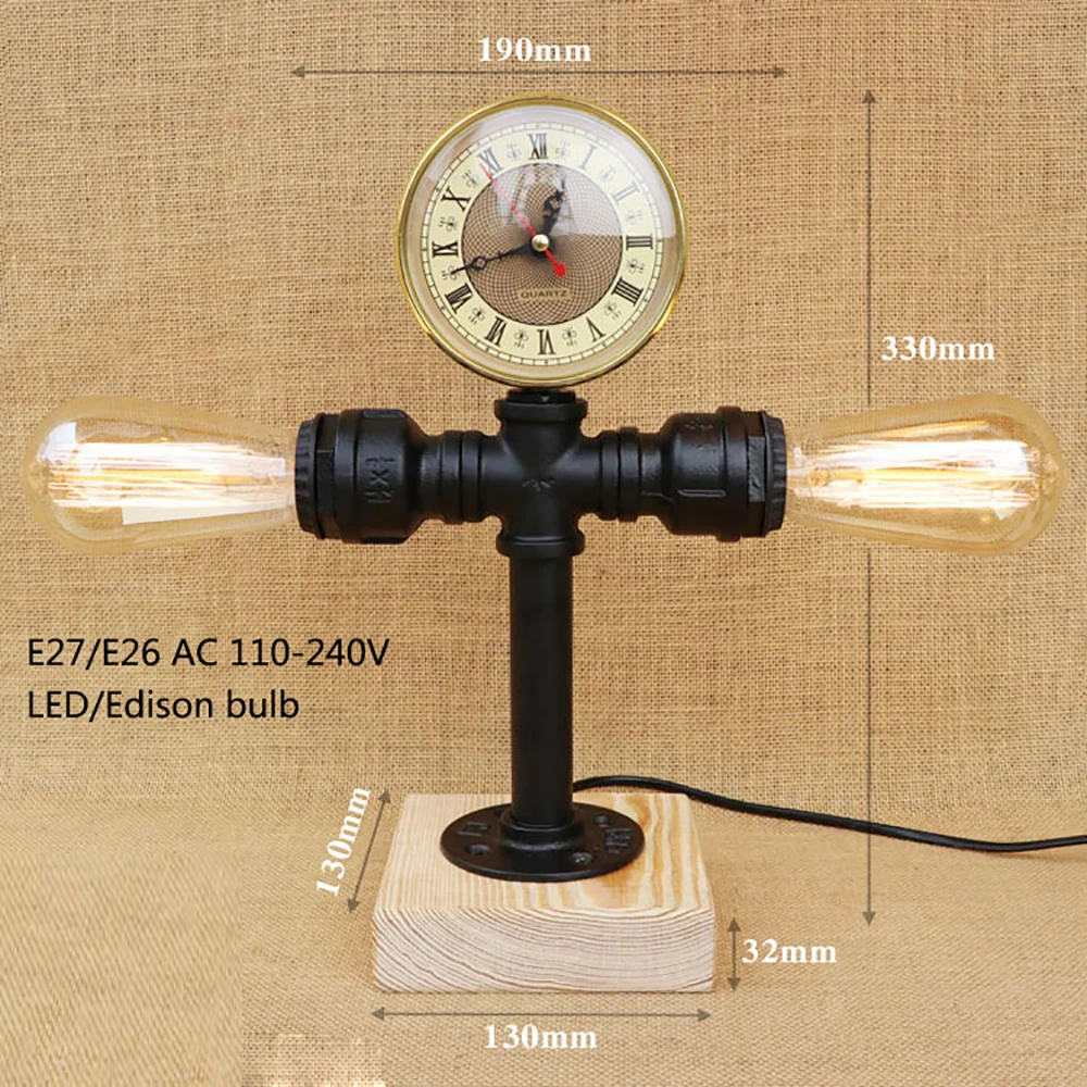 Винтажная настольная лампа E27 в стиле лофт современный светильник для чтения