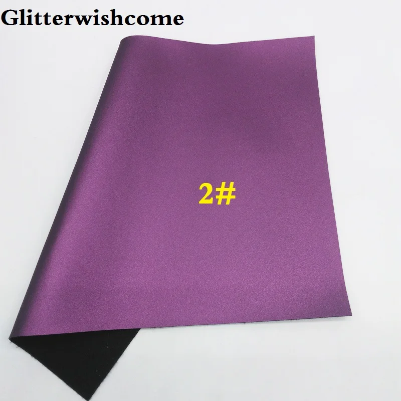 2 Glitterwishcome 21X29 см A4 размер винил для бантов матовый шелк Сенсорный гладкая кожа Fabirc искусственная кожа листы для бантов, GM207A - Цвет: 2