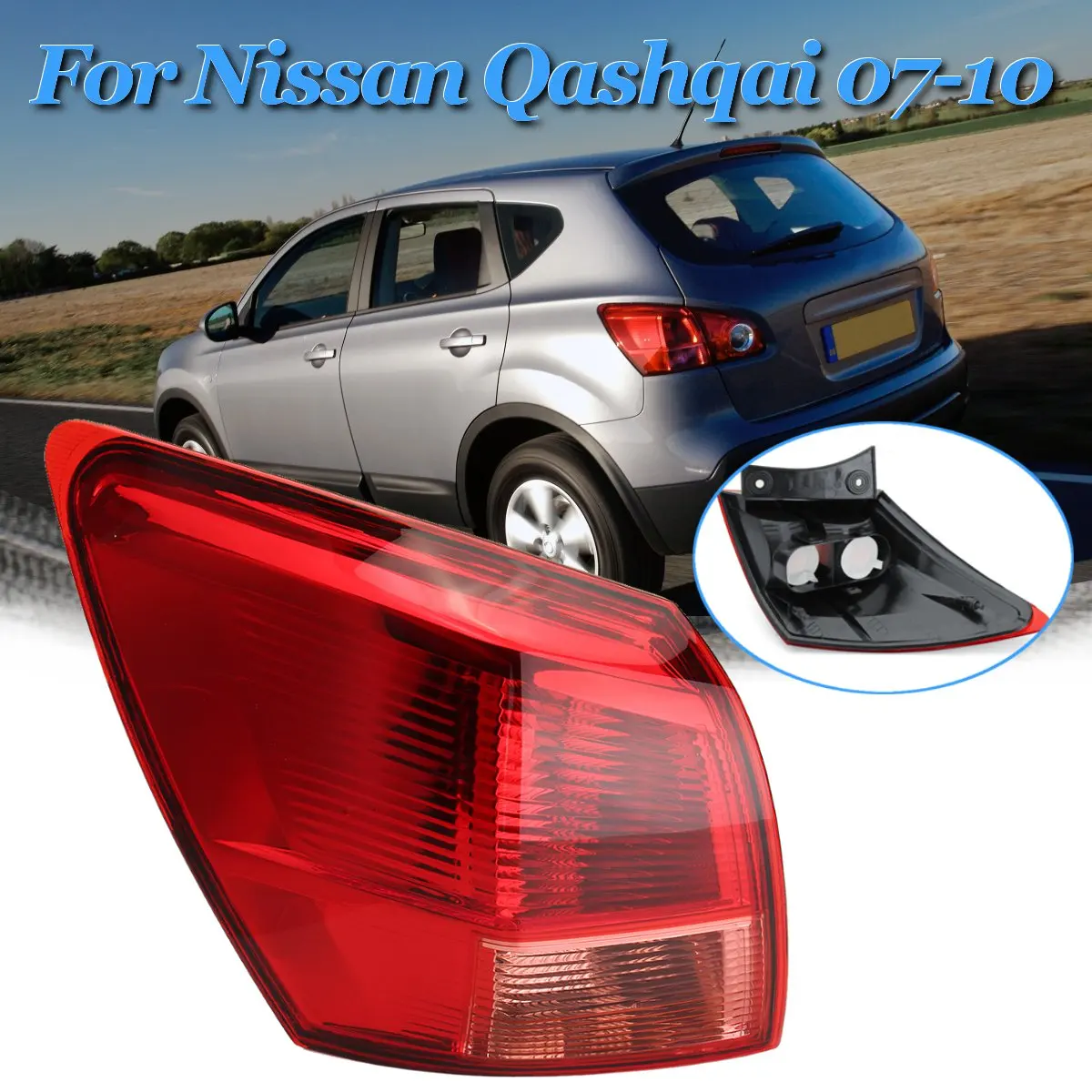 Left Высокое качество тормозной задний фонарь лампа для Nissan Qashqai 2007 2008 2009 2010 торможение свет лампы Корпус без жгута - Цвет: Left