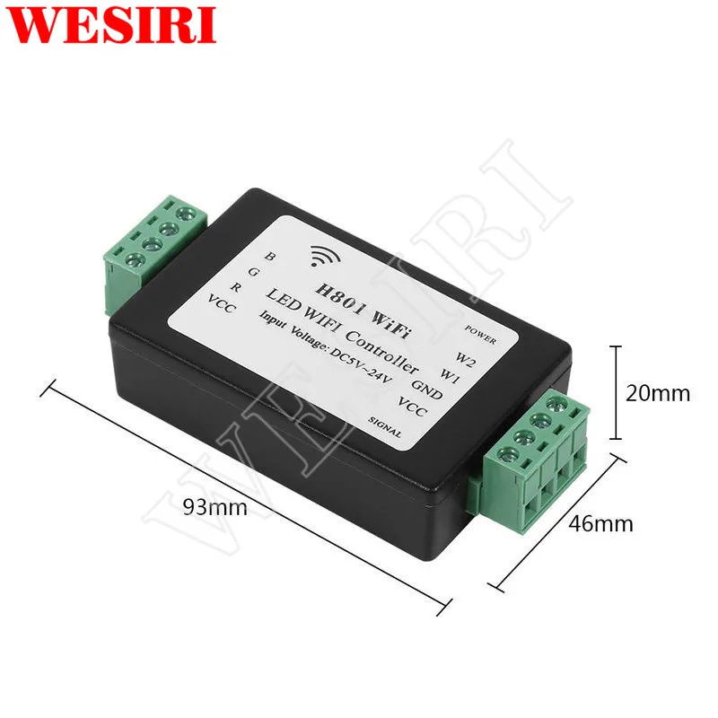 Wi Fi контроллер для светодиодсветильник ленты RGBW H801|Контролеры RGB| |