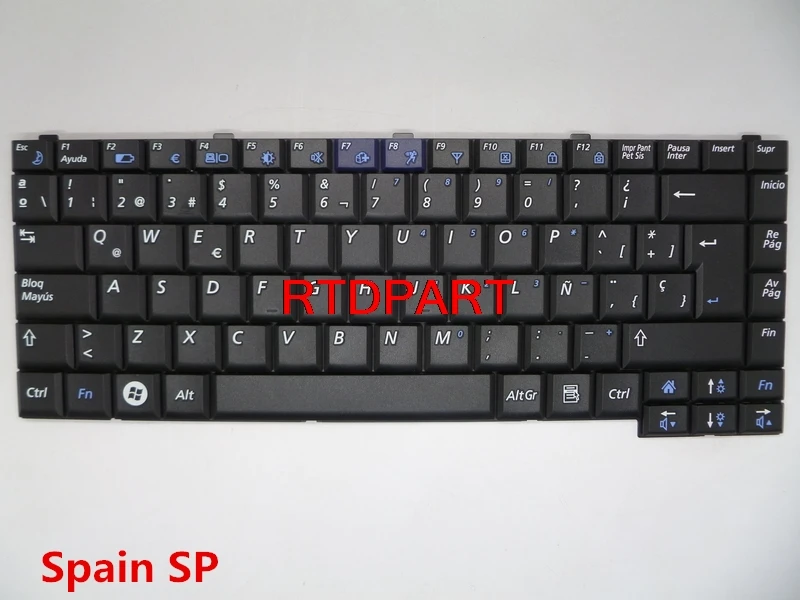 Клавиатура для ноутбука Samsung Q310 Q308 Spain SP V072260CK1 BA59 02255J черный новый|us keyboard|keyboard