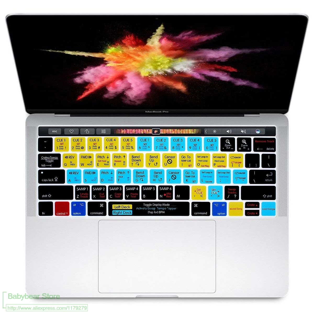 Силиконовый чехол для клавиатуры Serato Scratch LIVE с горячим ключом Macbook Pro 13 &quot15&quot