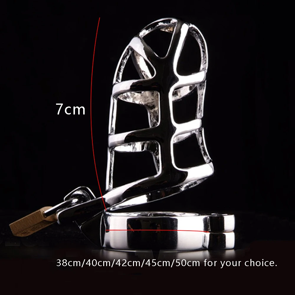 DOMI мужской банан из нержавеющей стали клетка целомудрия устройство для фиксации