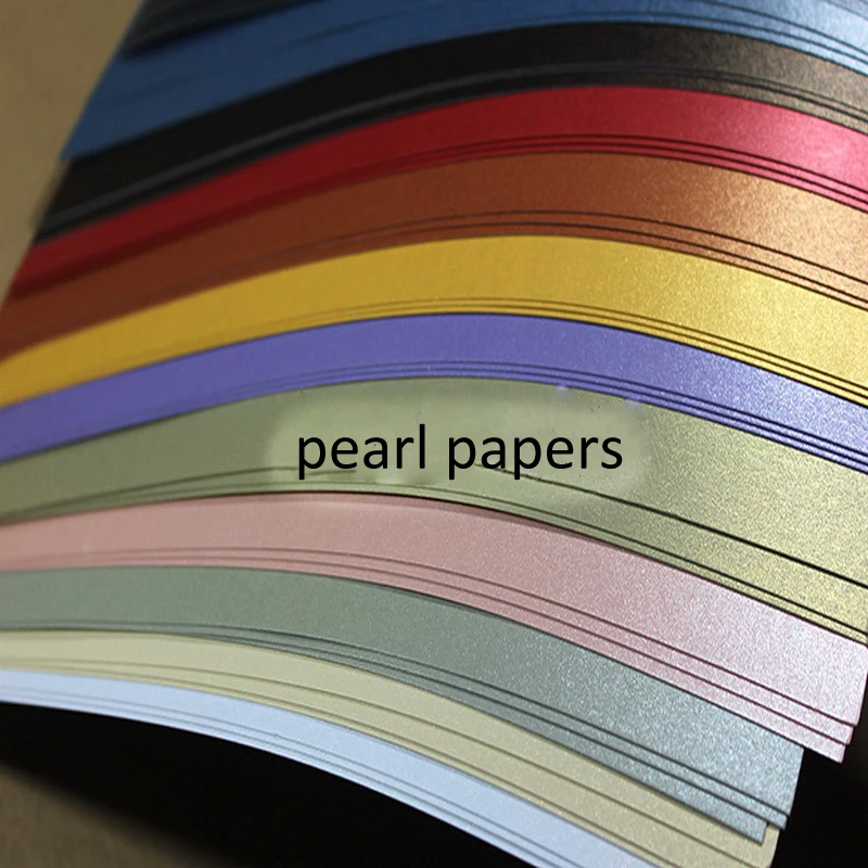 100pcs освобождают бумагу перлы бумажной размера 21x29.7cm 250gsm двойную surafces 16colors для