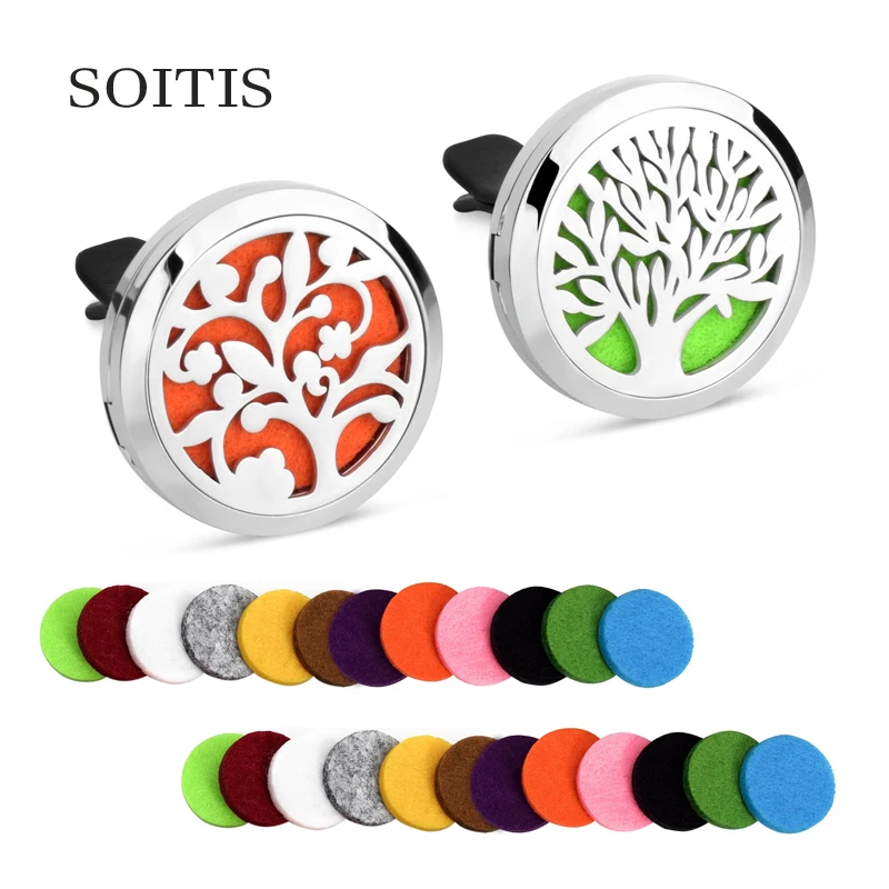 SOITIS 2 шт эфирное масло автомобильный диффузор магнетизм разделенный медальон для