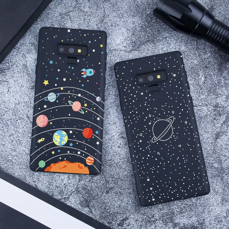 TPU Pattern Silicone Case For Samsung Galaxy Note 9 S7 Edge S8 S9 Plus A7 A5 J5 J7 2017 A8 A6 2018 Black Matte Phone Covers |