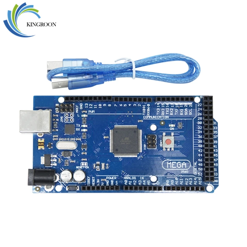 МЕГА 2560 R3 плата часть Mega2560 REV3 ATmega2560 16AU с USB кабелем для Arduino совместимы 3D принтеры