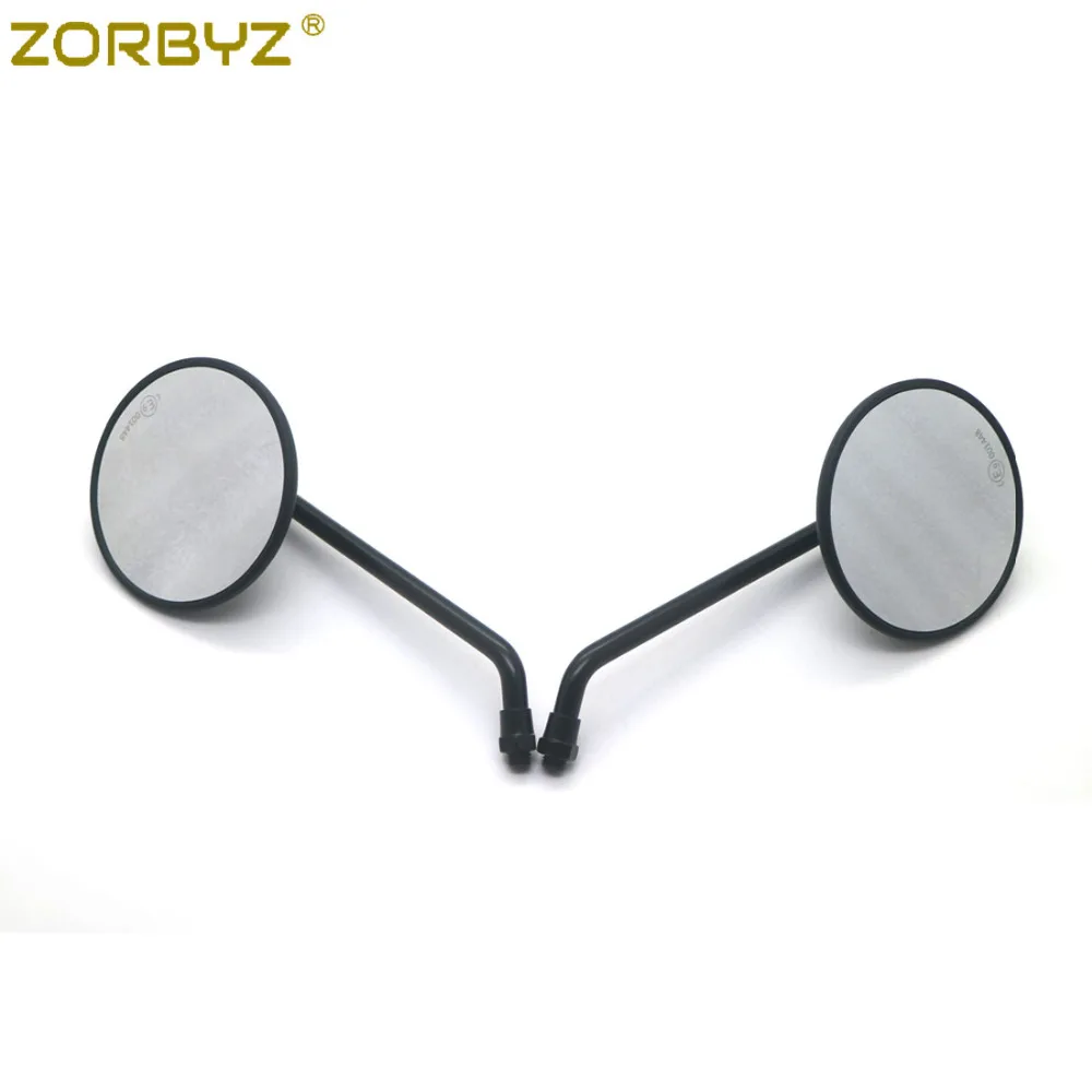 ZORBYZ мотоцикл 10 мм черный Ретро Круглый обзор боковое зеркало для Honda Kawasaki Suzuki