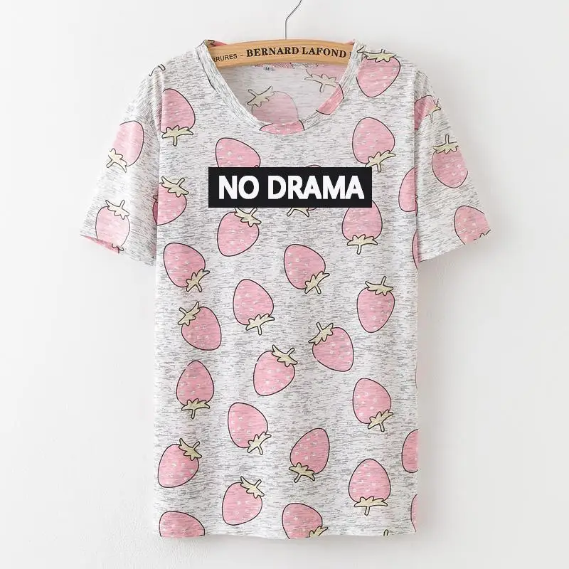 S-XXL нет драмы кактус футболка Для женщин Повседневное летние футболки хлопок Femme топы и тройники Винтаж черный, белый цвет Красная футболка Для женщин - Цвет: 4