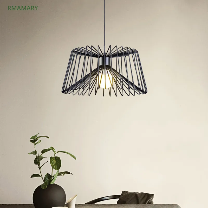 

Industrial wind pendant lights bar tea restaurant wrought iron pendant lamps Nordic simple bedroom LED lights balcony lighting