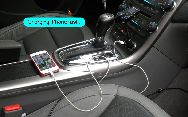 Автомобильный комплект AGETUNR Bluetooth AUX, комплект громкой связи, fm-передатчик, MP3 музыкальный плеер, 5 В, 2.1A, USB Автомобильное зарядное устройство, дисплей 1,44 дюйма