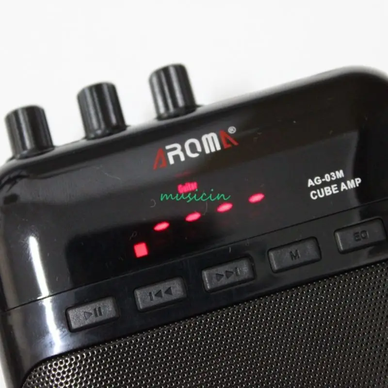 Мини Электрический гитарный усилитель 5 в 3 Вт Портативный аудио MP3 плеер динамик