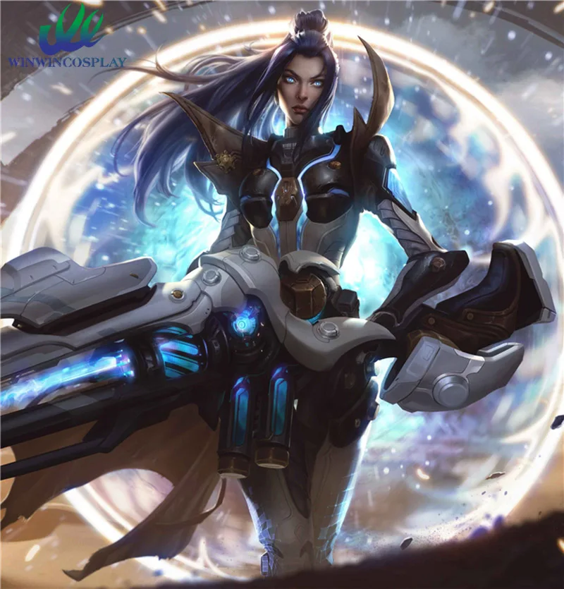 Игра LOL League Legends Pulsefire Caitlyn Косплей Полный комплект Броня оружие обувь косплей