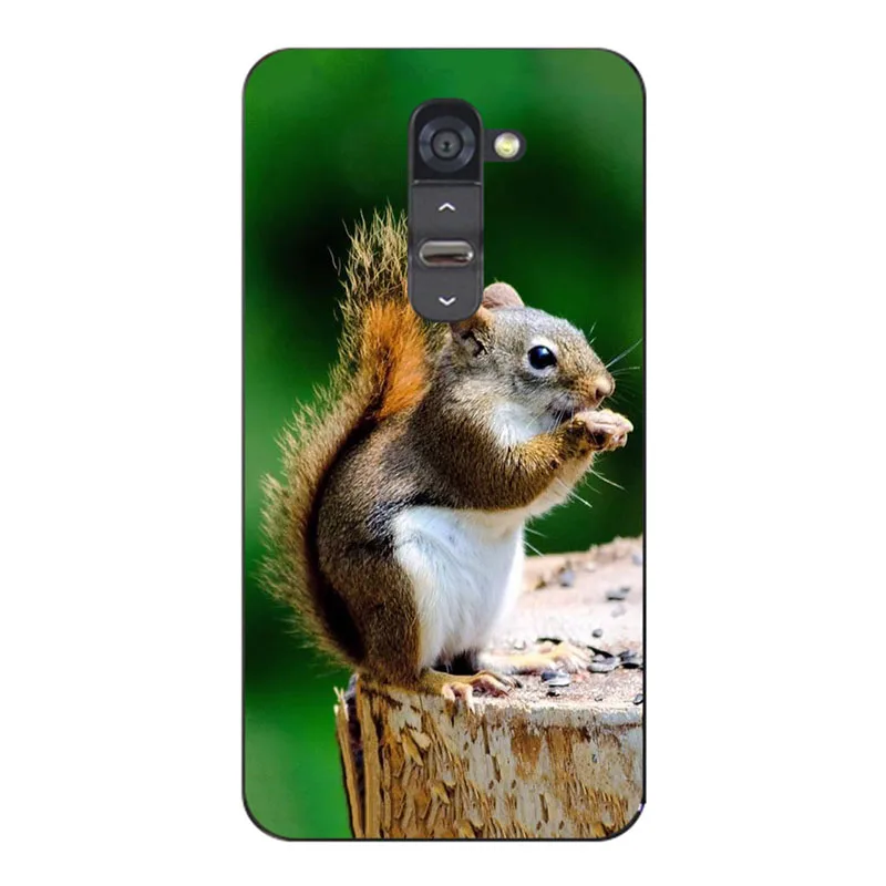 ZX07 For LG G2 Cases Printing flower cats tiger silicone Phone Bag Case For LG Optimus G2 G 2 D802 D805 D801 Cover Stand Card Holder - Цвет: ZX07