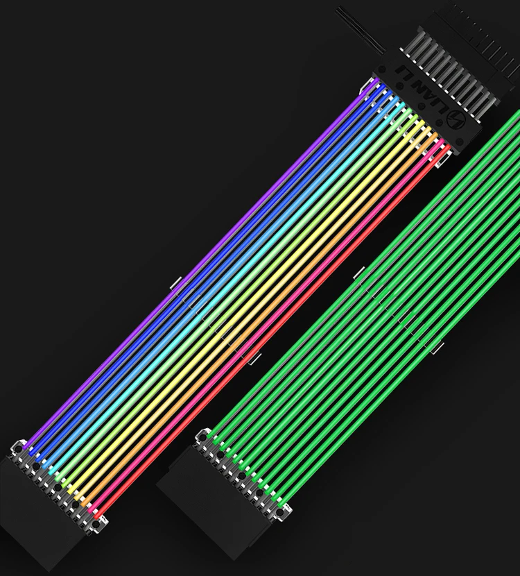 LIANLI Rainbow 5 в RGB удлинитель питания используется для 24PIN к материнской плате или 8PIN+ 8PIN к GPU/кабель передачи/Поддержка 3PIN коннектор