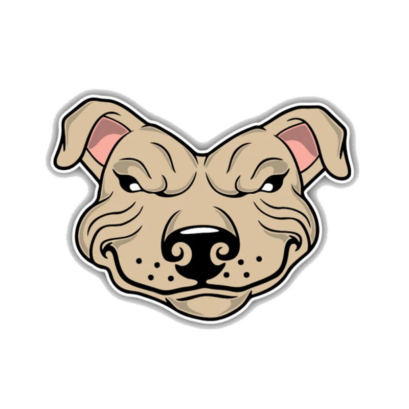 

YJZT 15*11.1CM Pit Bull Dog Head Car Decoration Car Sticker Decals C1-4253