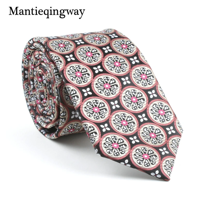 Mantieqingway полиэстер Галстуки для Для мужчин Повседневное цветочный галстук
