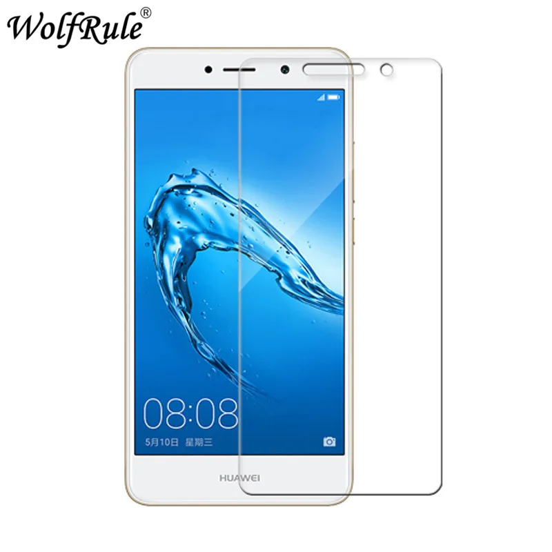 2 piezas de vidrio Protector de pantalla Huawei Enjoy 7 Plus vidrio templado para Huawei Y7 Prime Glass Huawei Enjoy 7 Plus pel&iacute;cula de tel&eacute;fono WolfRule-1