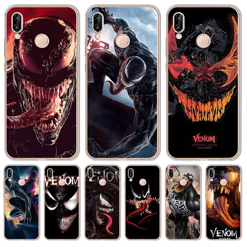 Newest Venom cool For Coque Huawei P8 P9 P10 P20 Smart Lite Plus Pro nova 3e Enjoy 7S Case shell Soft Silicone etui phone cover |