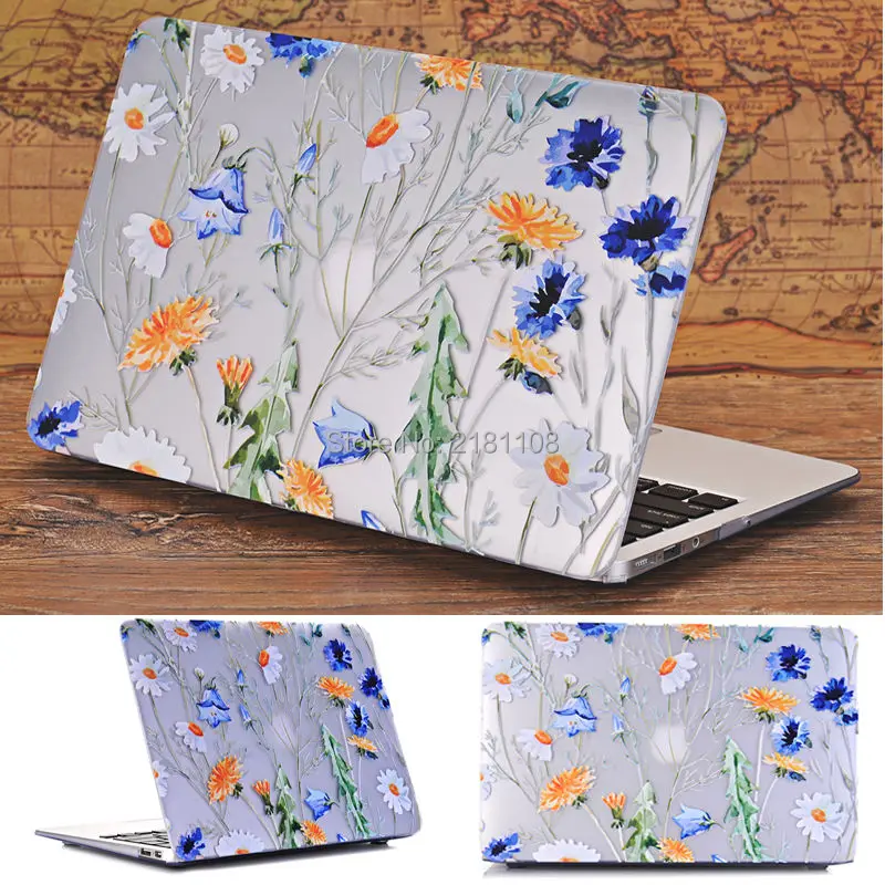 Матовый Жесткий чехол с цветочным принтом для MacBook Air 11 13 15 A1932 A1706/A1707 12 дюймов |
