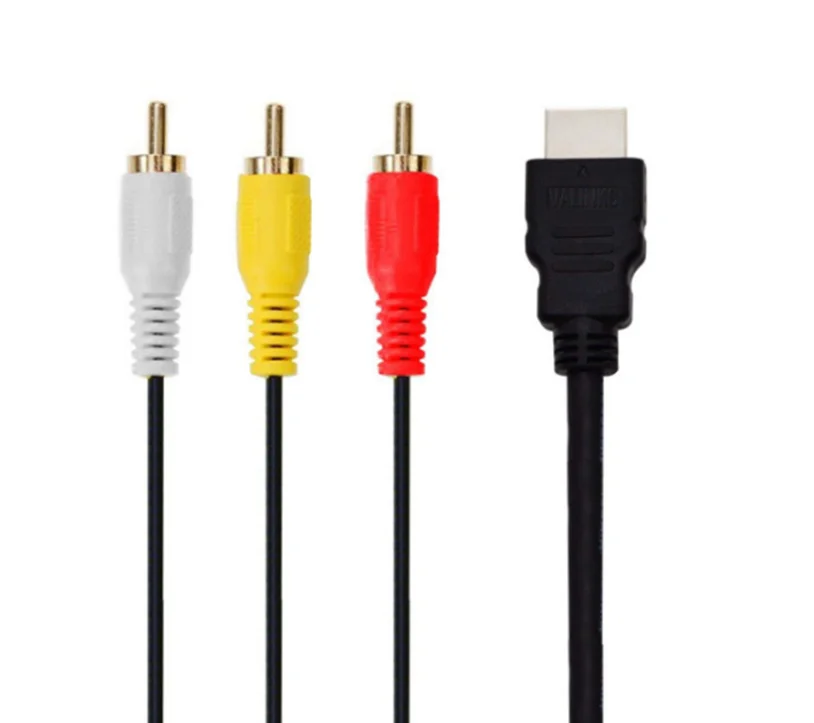 Для hdmi-rca кабель HDMI штекер 3RCA AV композитный штекер M/M Соединительный кабель-адаптер Шнур передатчик 18Feb05