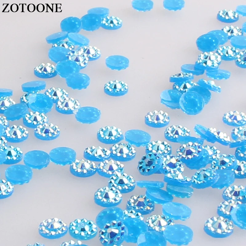 ZOTOONE 1000 шт 4 6 мм озеро синий цветок Стразы s кристалл клей на плоской задней части