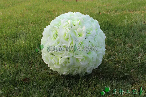 4pcs 23cm Diameter Kissing Balls Rose Flowers Ball for Wedding Party Suppermarket Floral Decoration 7 Colors | Дом и сад