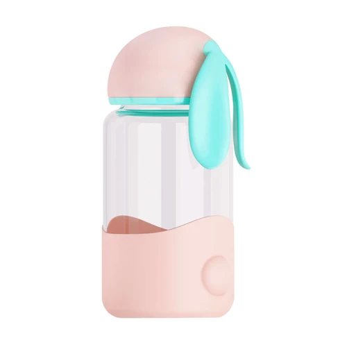 Pink Bottle Портативные стеклянные спортивные бутылки для воды, 340 мл, для путешествий, для улицы, для напитков, прозрачный чай, посуда для напитков, для дома, кухни, столовой, бара, аксессуары - Цвет: Pink Bottle
