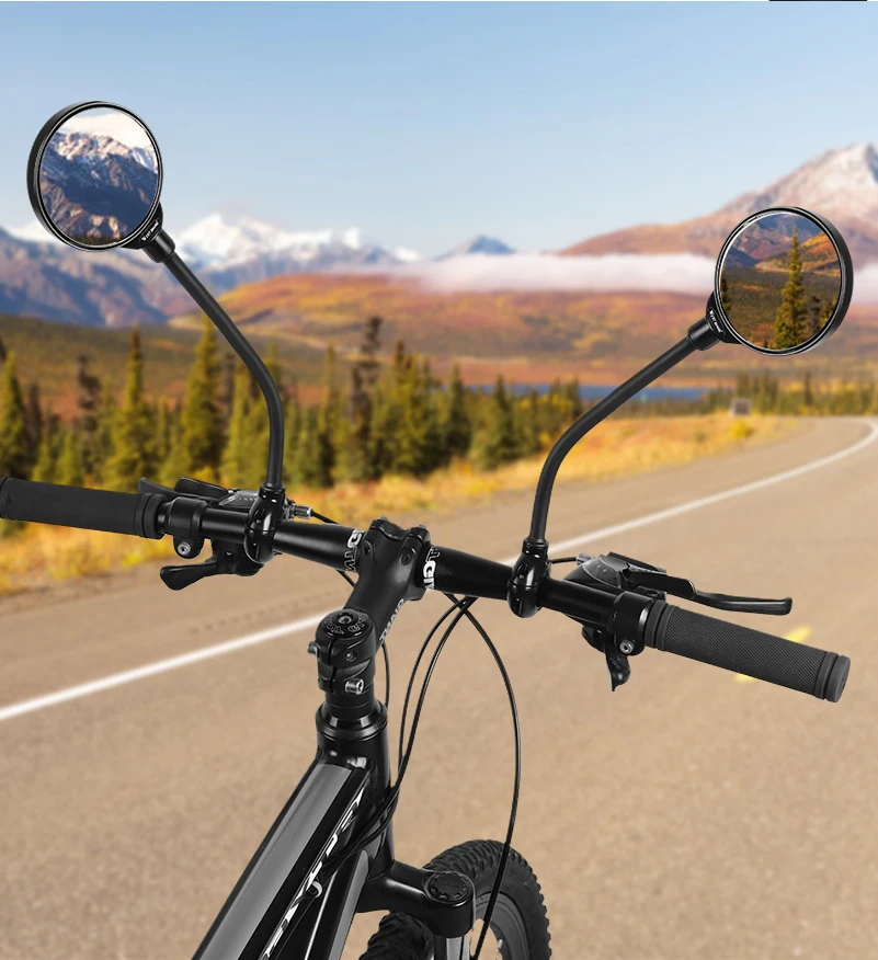 WEST BIKING, 1 шт., зеркало для велосипеда, руль, зеркало заднего вида, Аксессуары для велосипеда из алюминиевого сплава, для горной дороги, велосипеда, велосипеда, заднего вида