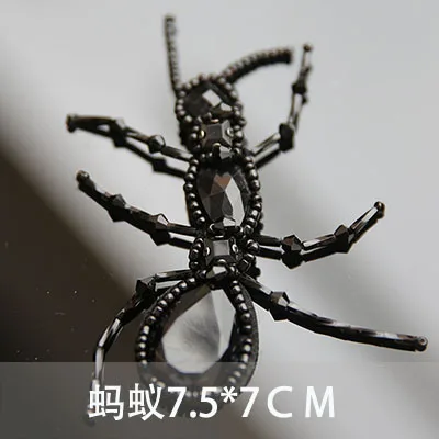 3D ручной работы нашивки со стразами и бисером для одежды животные цветы Parches