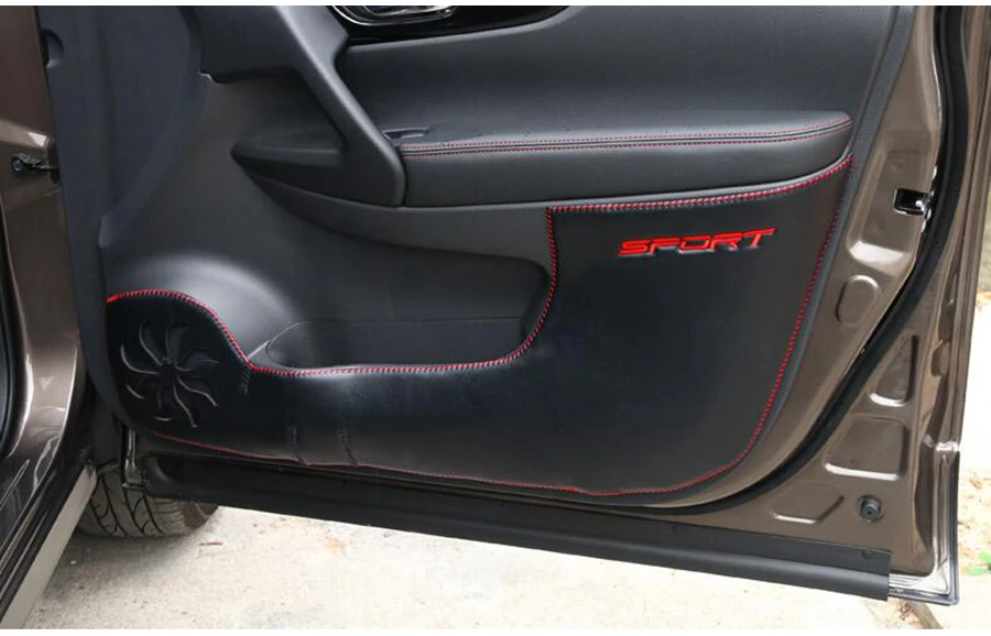 Автомобильная Внутренняя дверь анти Kick Pad Коврик декоративная накладка/Внутренняя защита комплект Подходит для Nissan Qashqai J11