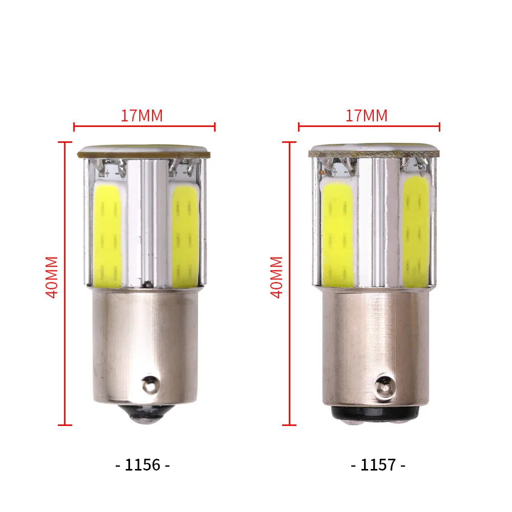 BRIDAY p21w bay15d ba15s P21/5 Вт 1156 1157 led COB 12 v автоматический стоп-сигнал белый красный