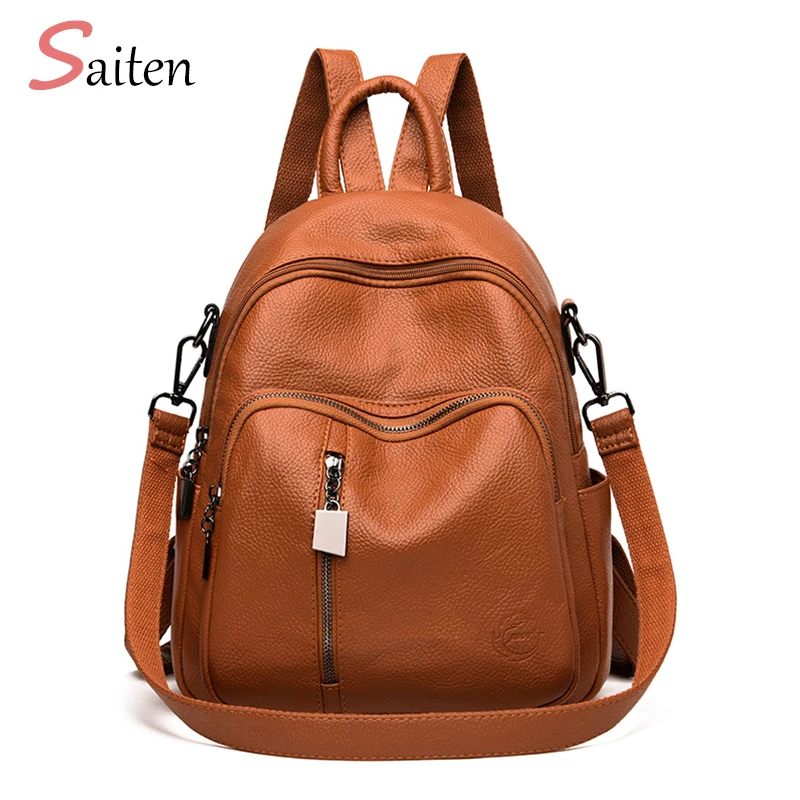Новый женский рюкзак mochila feminina повседневный многофункциональный кожаный женская
