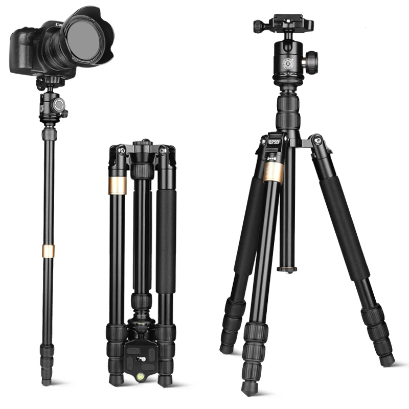 

Q668S Professional camera tripod for digital video dslr aluminum photo professional tripod photographic tripod monopod