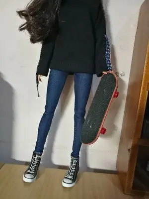 4 шт./лот, мода 1/6, аксессуары для кукол, blyth, реквизит, аксессуары для blyth pullip, 30 см, кукла, мини скейтборд для Барби