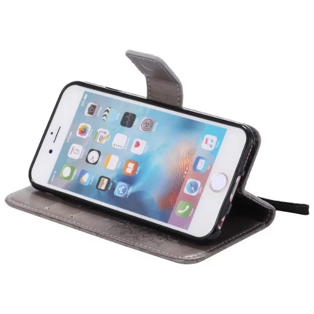 Рельефный магнитный мягкий чехол кошелек из искусственной кожи для iPhone 8 7 Plus 6G 6 S