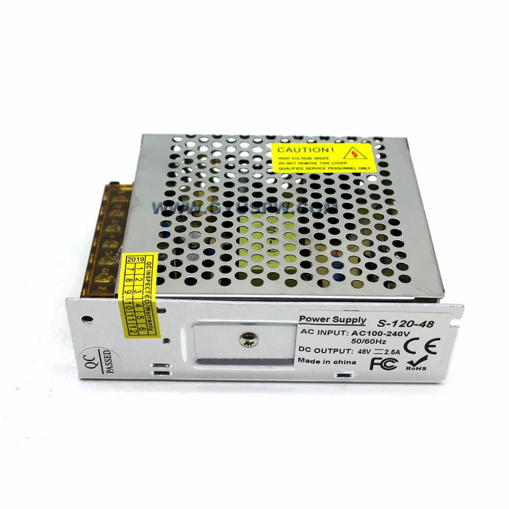 Universial Регулируемый источник питания 48V 2.5A 120W светодиодный адаптер трансформатор