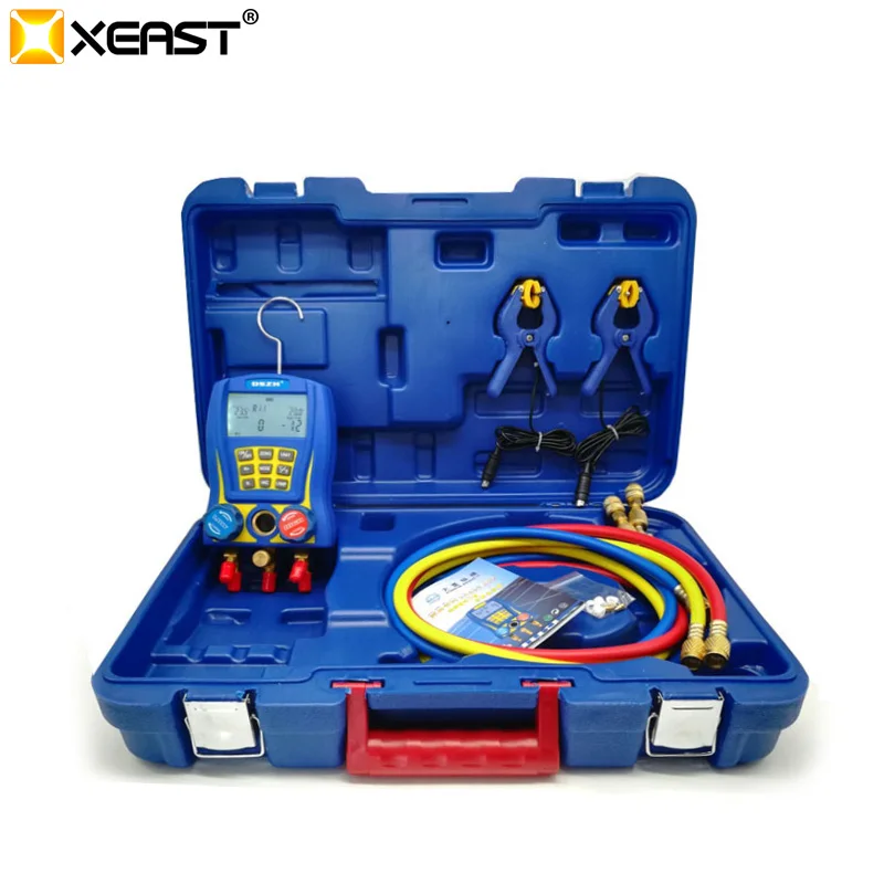 

Xeast Electronic Fluoride Meter Digital Display Refrigeration Manifolds Pressure Vacuum Gauge WK-6889 WK6889