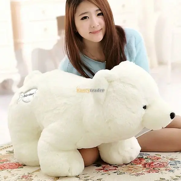 Fancytrader 28'' / 70cm Super Cute Giant Stuffed Soft Plush Polar Bear great gift toy baby Free Shipping FT50272 | Игрушки и