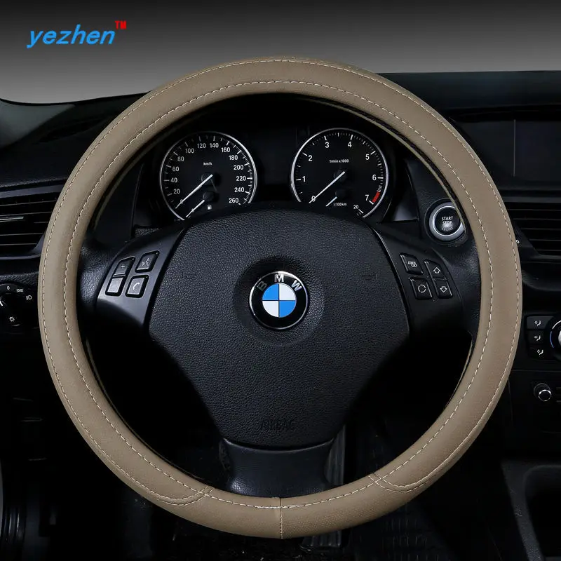 Новинка кожаные чехлы для рулевого колеса высокого качества из микрофибры 38 см/15