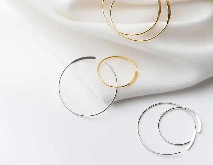 Очень Тонкий минималистичный 1 пара реальный. Сережки кольца GTLE2656 сережки