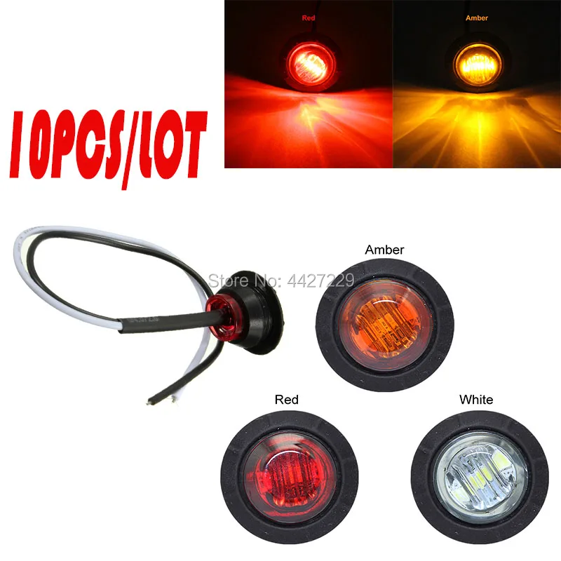 10 шт. DC 12 В в светодио дный 3 LED боковой фонарь Авто Грузовик прицепы автобус хвост
