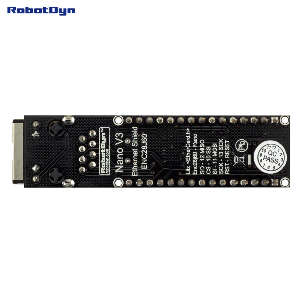 Экран Ethernet Nano V3-ENC28J60. Для использования с Arduino | Электронные компоненты и