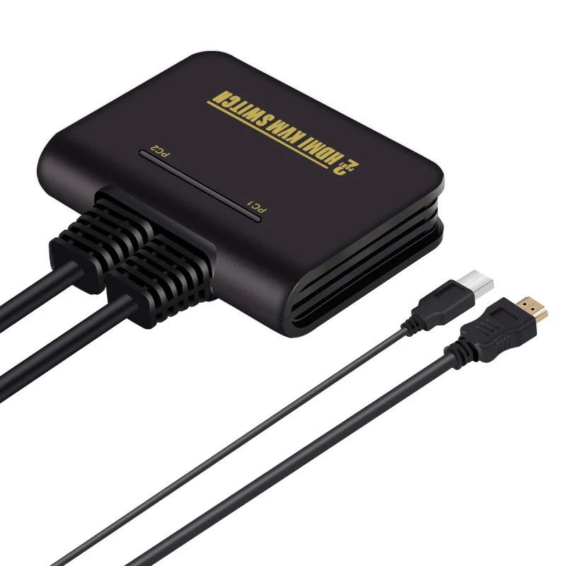 Портативный KVM переключатель с 2 портами USB 0 подключается к компьютеру клавиатуре