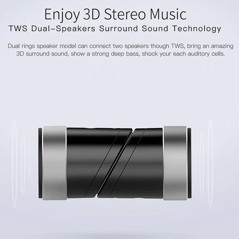 QCY TWS двойные колонки bluetooth V4.2 3D стерео металлический громкоговоритель переносные