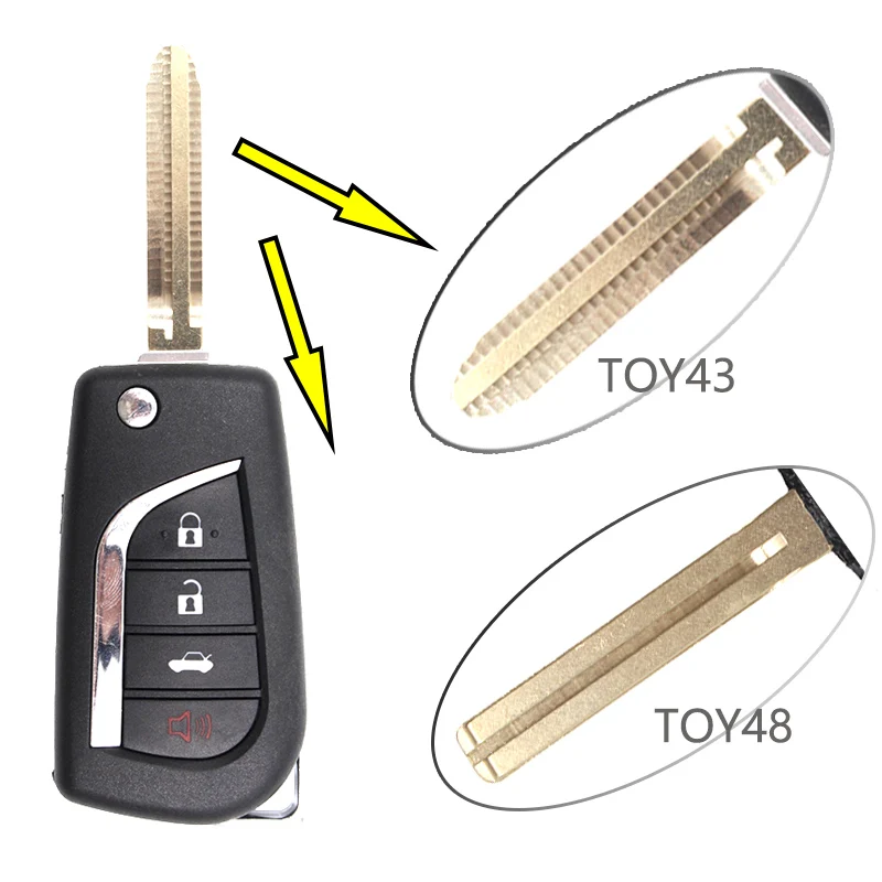 KEYECU для Toyota модифицированный Флип обложка сменная дистанционного ключа