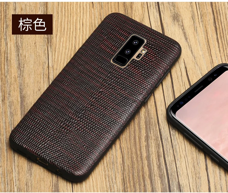 Натуральная кожа чехол для телефона для samsung Galaxy S8 S9 плюс чехол задняя крышка с текстурой Кожи Ящерицы для S7 край A5 A7 J3 J5 J7 чехол s