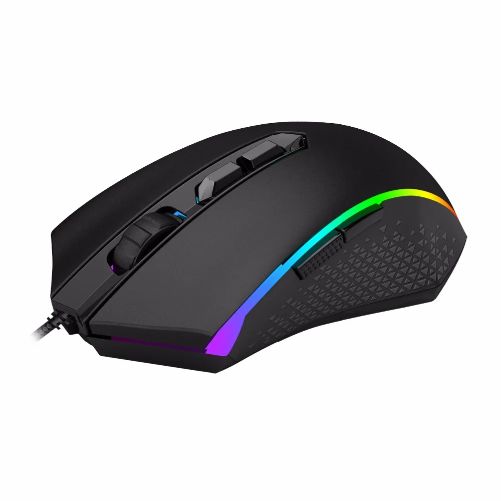 

Redragon Gaming Mouse Adjustable DPI High-Precision Ambidextrous Programmable Gamer Mouse with RGB backlight modes Weight Set