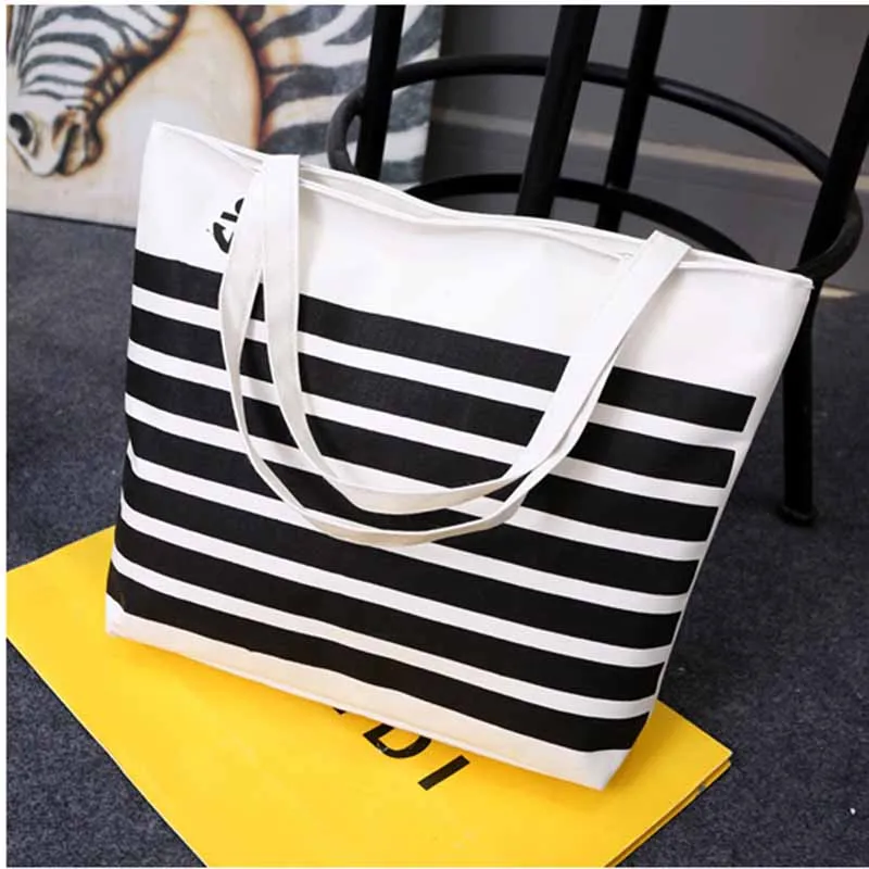 Hangbag Холст Черный Якорь Pattern покупки сумки на плечо носить простой большая сумка -
